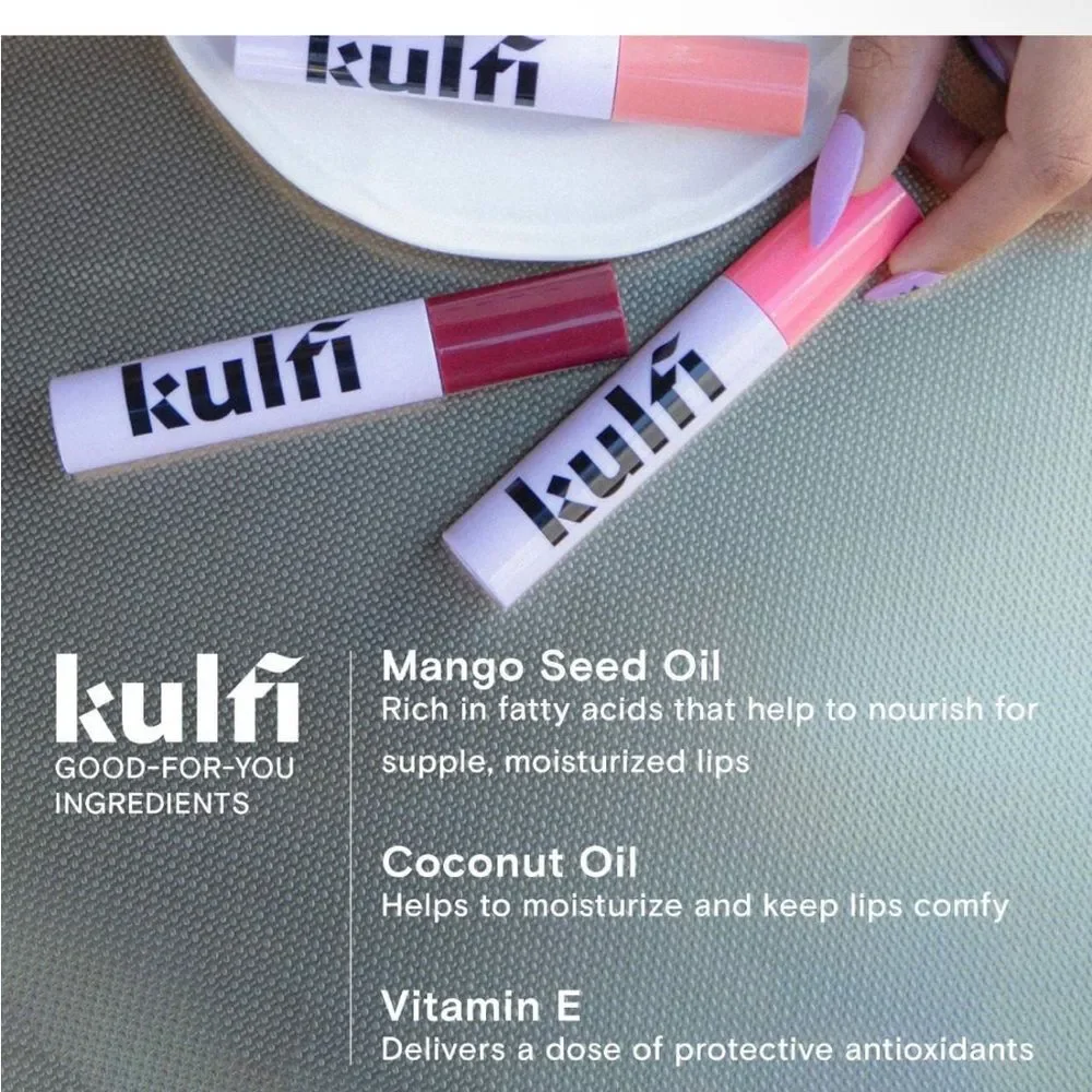 Kulfi NEW Lassi Lips Staining Oil in Rose